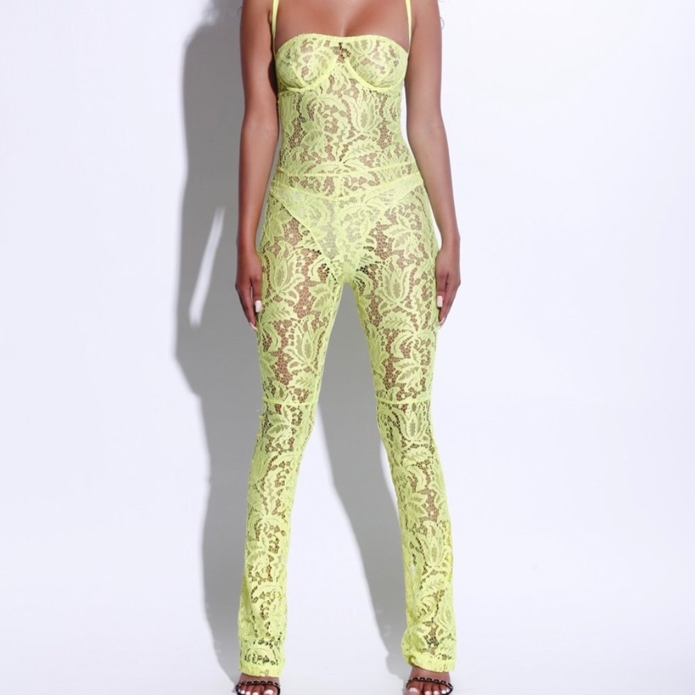 Matte SIREN LACE FULL BODYSUIT (neon)